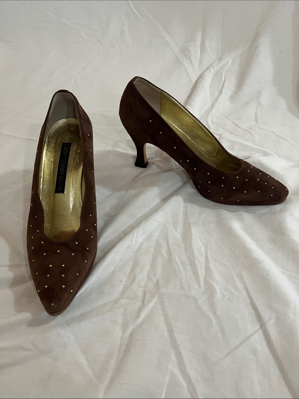 Vintage Brown Suede Larry Stuart Collection 3" Heels